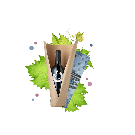 Coffret cadeau Emovin avec une bouteille de vin
